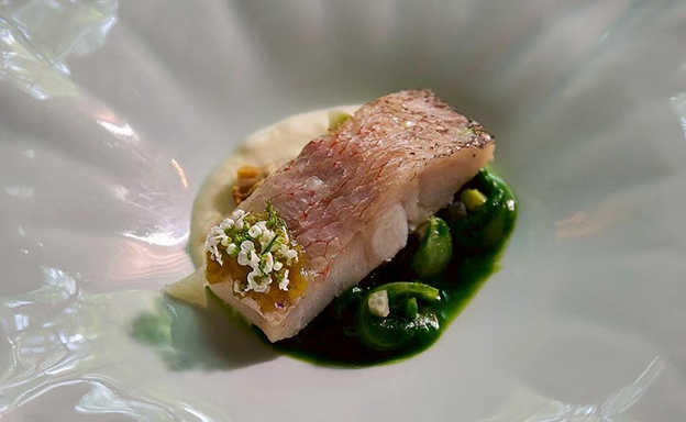 Charcoal-Grilled Pike Conger with Shuto Sabayon